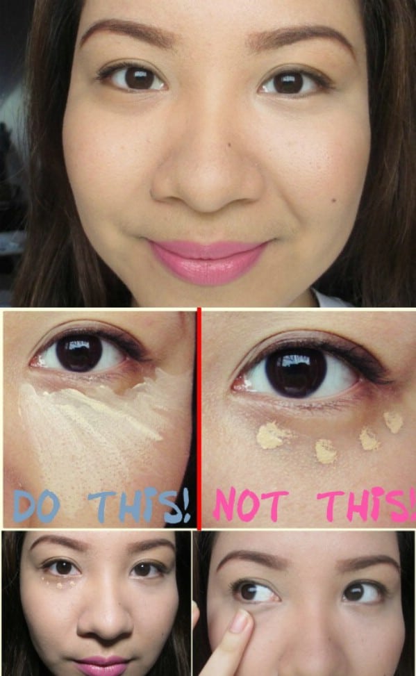 Apply Concealer in a Triangle Shape - 40 DIY Beauty Hacks That Are Borderline Genius