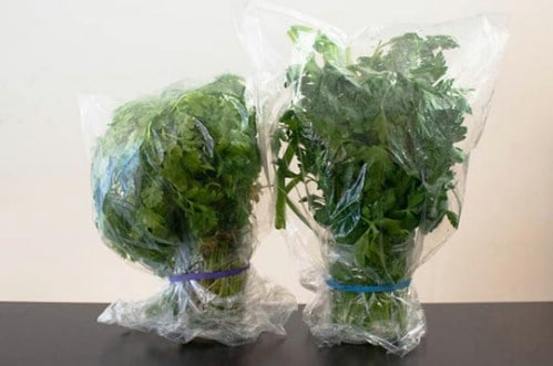 Store Herbs in Plastic - 40 DIY Tricks To Make Your Groceries Last As Long As Possible
