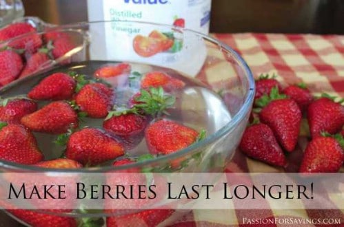 Use Vinegar to Make Berries Last Longer - 40 DIY Tricks To Make Your Groceries Last As Long As Possible