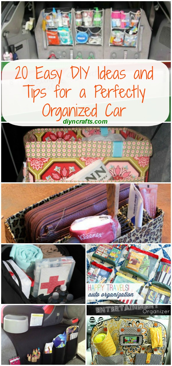 20 Easy DIY Ideas and Tips for a Perfectly Organized Car - Very good ideas!!