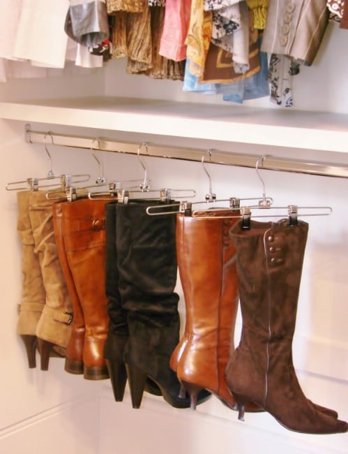 Boot Hangers - 20 Creative Ways to Organize and Decorate with Hangers