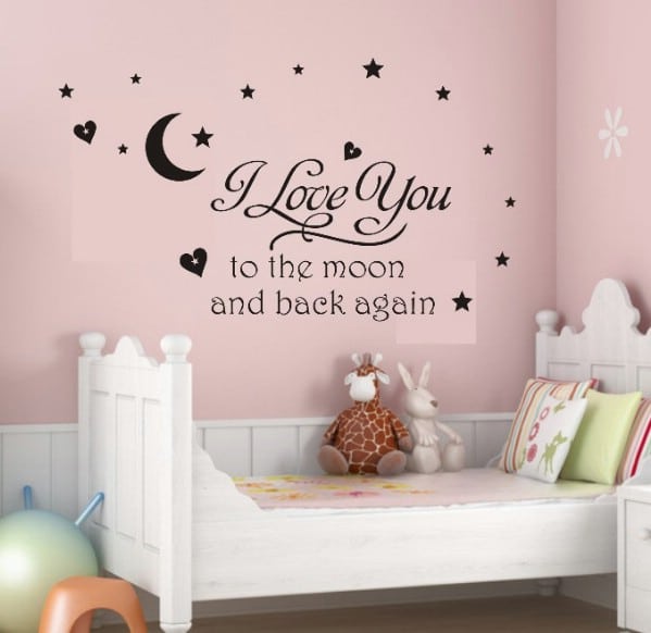 11 DIY Wall Quote Accent Inspirations That Will Beautify Your Home - To The Moon and Back