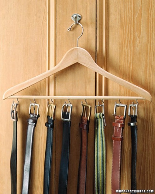 Belt Hanger - 20 Creative Ways to Organize and Decorate with Hangers