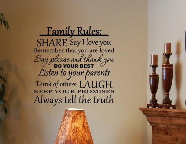 11 DIY Wall Quote Accent Inspirations That Will Beautify Your Home - Family Rules