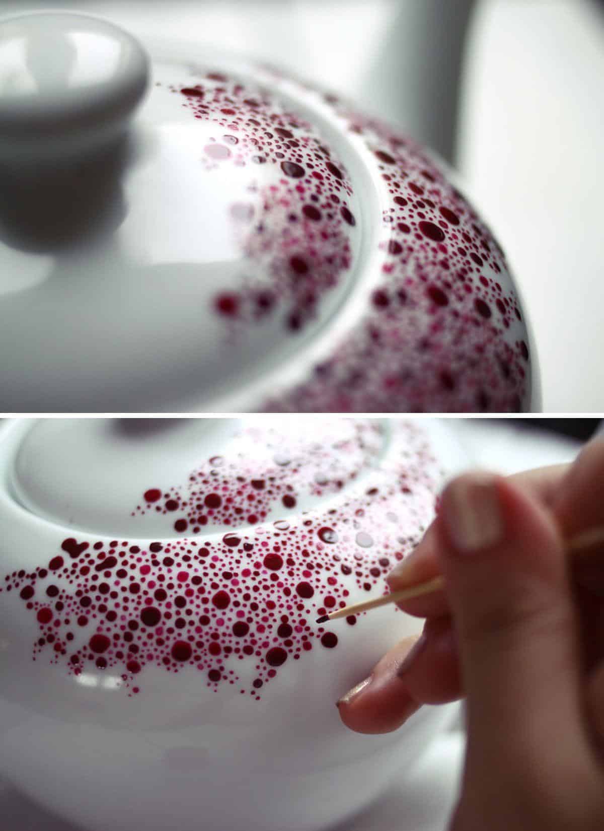Painted Porcelain Teapot.