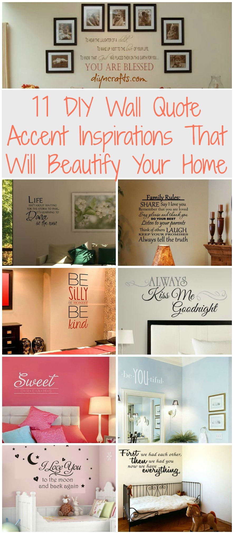 11 DIY Wall Quote Accent Inspirations That Will Beautify Your Home