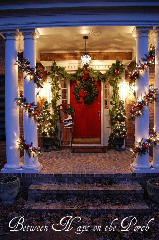 Use Fresh Twigs - 60 Beautifully Festive Ways to Decorate Your Porch for Christmas