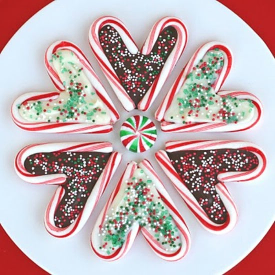 Candy Cane Hearts - 25 Yummy Homemade Christmas Candy Recipes