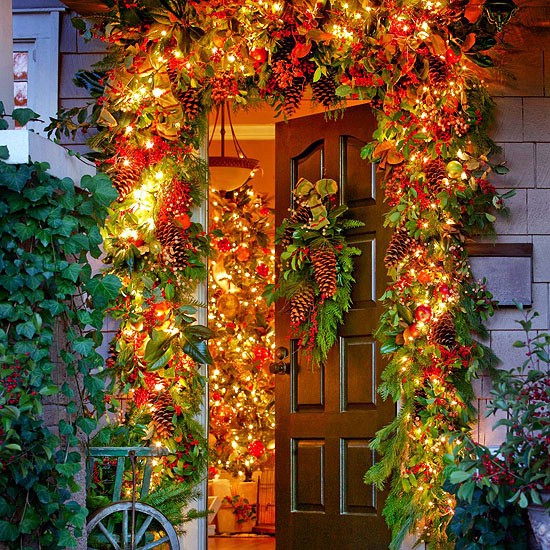 Garden Inspired - 60 Beautifully Festive Ways to Decorate Your Porch for Christmas