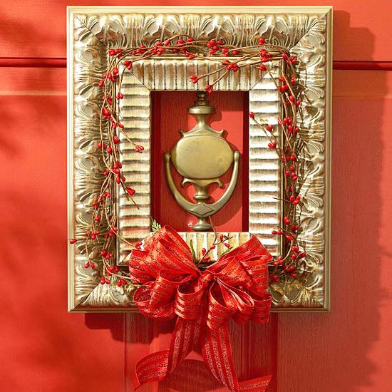 Frames Instead of Wreaths - 60 Beautifully Festive Ways to Decorate Your Porch for Christmas