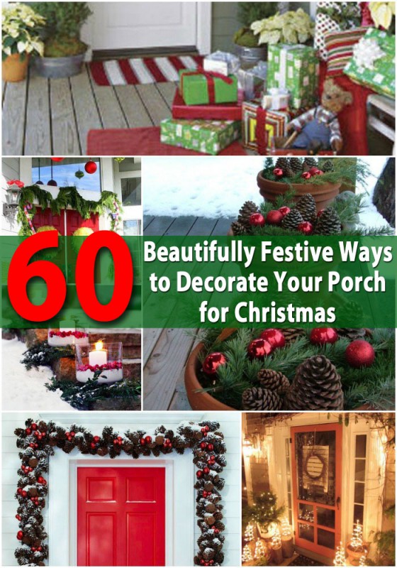 60 Beautifully Festive Ways to Decorate Your Porch for Christmas - DIY ...