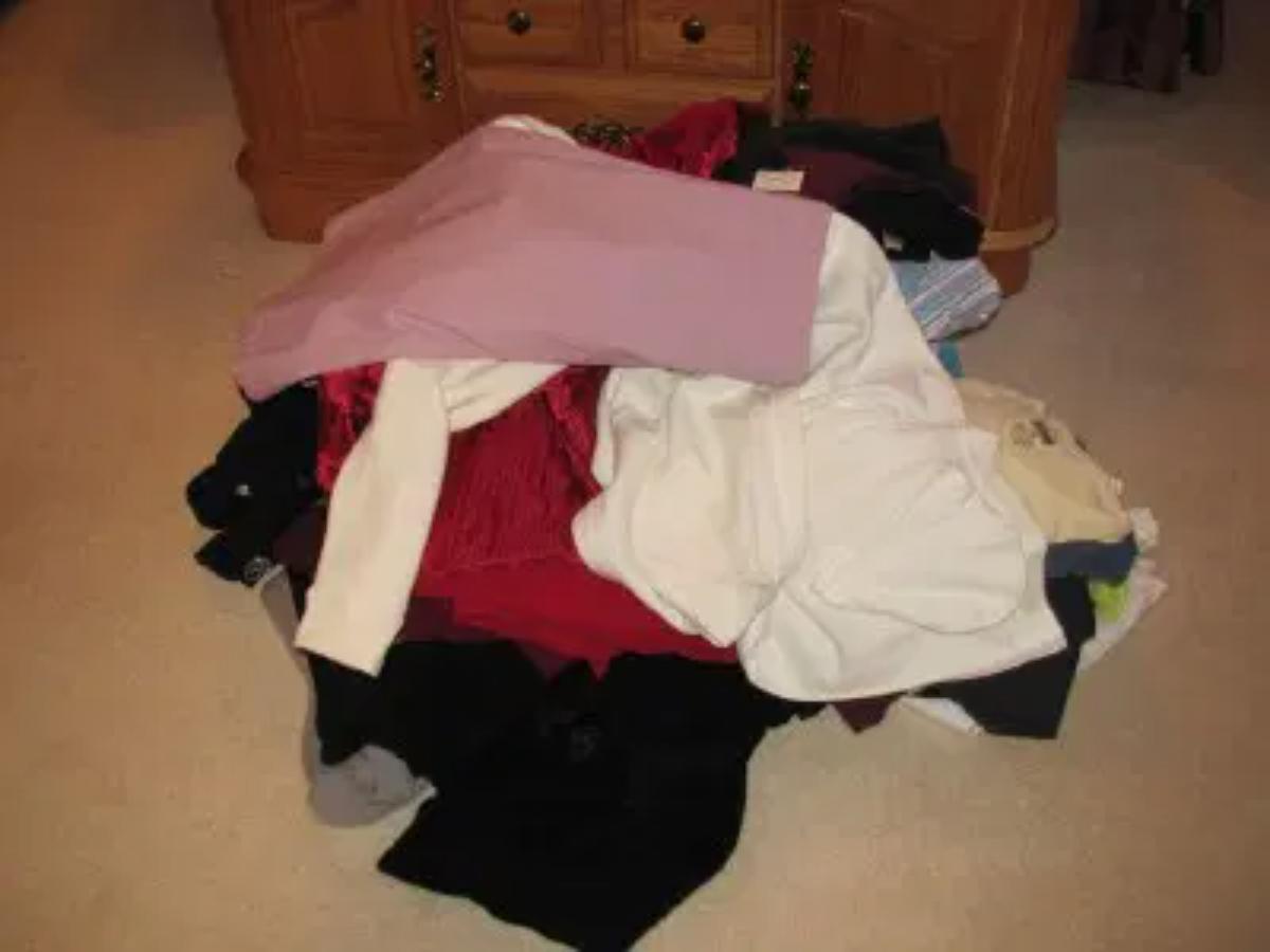 A pile of clothes.