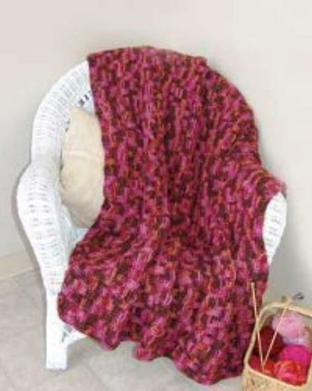 Basket Weave Crochet Afghan - 30 Super Easy Knitting and Crochet Patterns for Beginners