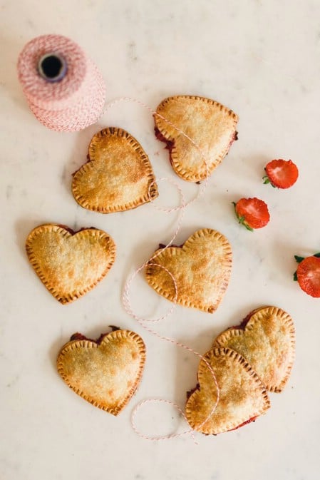 Heart-Shaped Strawberry Hand Pie - 15 Extremely Creative Heart-Shaped Pies For Your Loved Ones