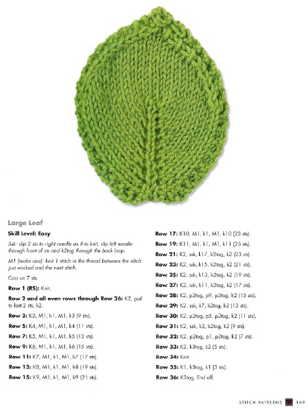 Knit Leaf Coasters - 30 Super Easy Knitting and Crochet Patterns for Beginners