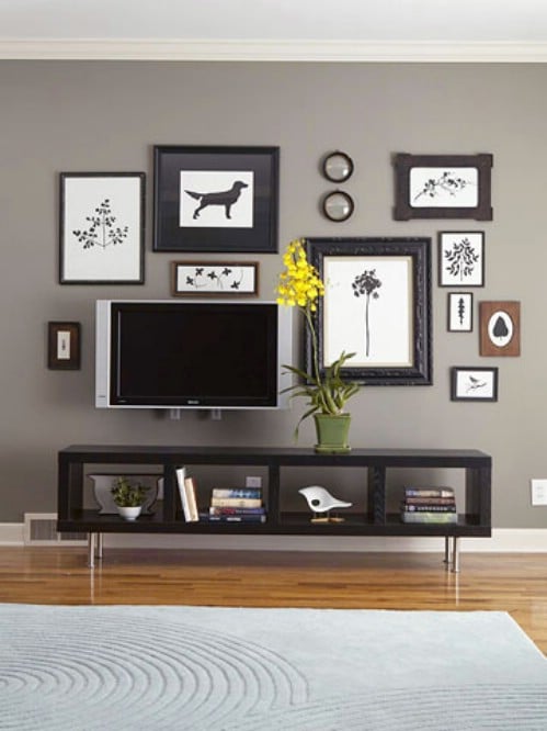 Mix It In With Silhouettes - 10 Brilliant Ways to Disguise Your Flat Screen TV