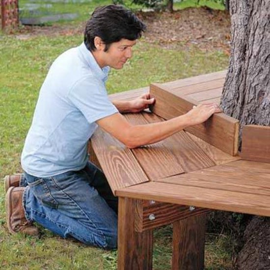 DIY Wrap Around Tree Bench - 10 Outdoor DIY Projects That Inspire Beauty and Relaxation