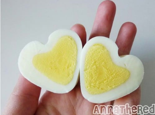 Heart Shaped Boiled Eggs - 20 Tasty and Romantic Valentine’s Day Treats You Will Love