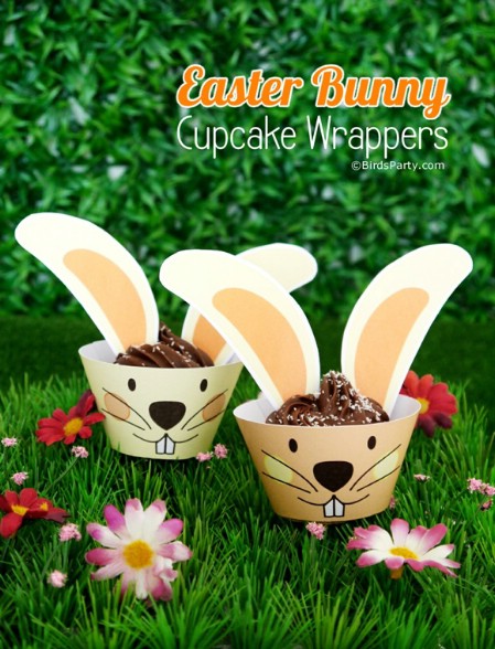 Easter Bunny Cupcake Wrapper Printables - 40 Crafty Easter Printables for Perfect Holiday Projects
