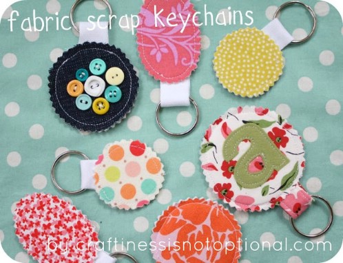 Fabric Scrap Key Chain