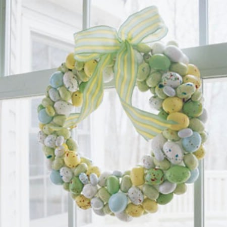 Malted Milk Candy Egg Wreath - 40 Creative DIY Easter Wreath Ideas to Beautify Your Home