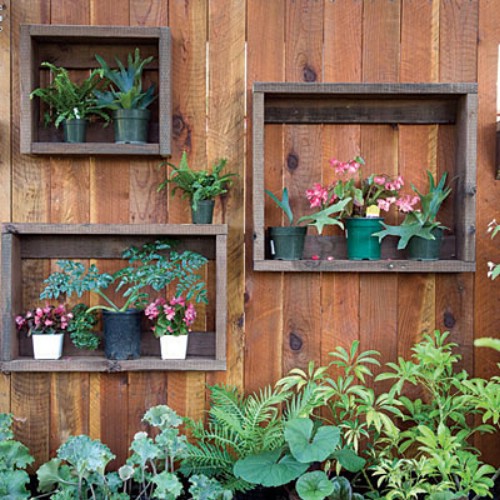 Wooden Fence Planter Boxes - 40 Genius Space-Savvy Small Garden Ideas and Solutions
