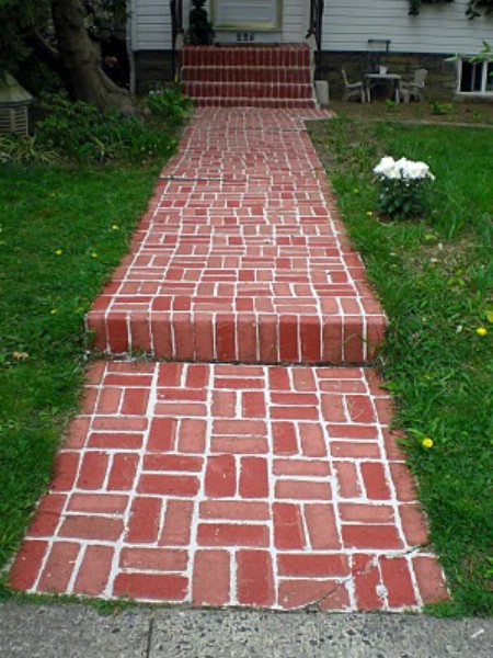 Paint Concrete Steps To Look Like Brick - 150 Remarkable Projects and Ideas to Improve Your Home's Curb Appeal