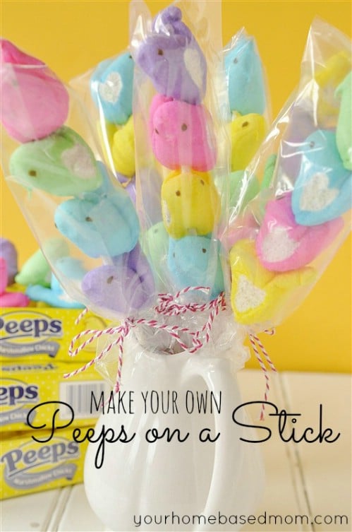 Peeps on a Stick - 80 Fabulous Easter Decorations You Can Make Yourself