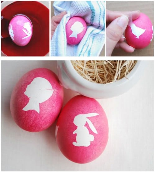 Silhouette Easter Eggs - 80 Creative and Fun Easter Egg Decorating and Craft Ideas