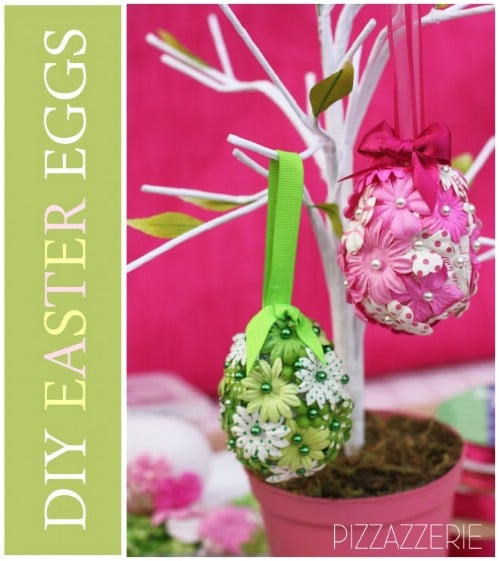 Flower Easter Eggs - 80 Creative and Fun Easter Egg Decorating and Craft Ideas