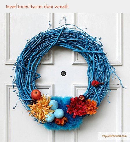 Jewel Toned Wreath - 40 Creative DIY Easter Wreath Ideas to Beautify Your Home