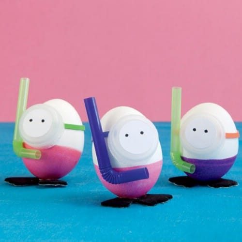 Snorkeling Easter Eggs - 80 Creative and Fun Easter Egg Decorating and Craft Ideas