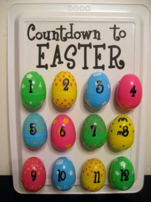 Countdown to Easter Calendar - 80 Fabulous Easter Decorations You Can Make Yourself