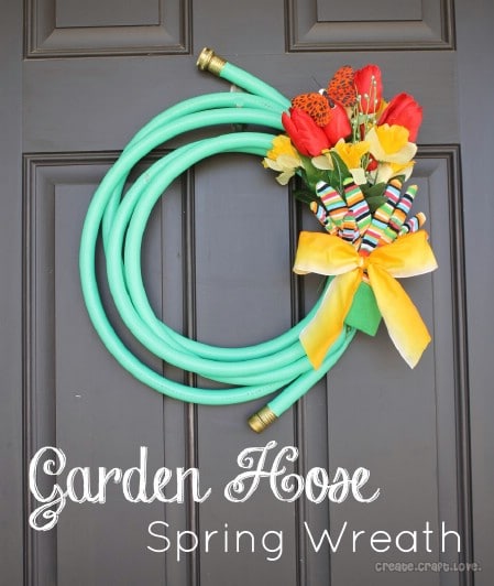 Garden Hose Wreath - 40 Creative DIY Easter Wreath Ideas to Beautify Your Home
