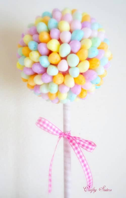 Jelly Bean Topiaries - 80 Fabulous Easter Decorations You Can Make Yourself