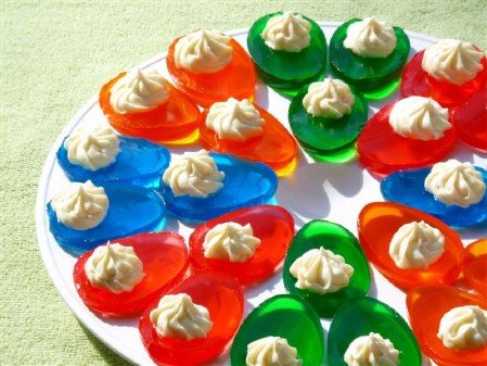 Jell-O Eggs with Vanilla Filling - 100 Easy and Delicious Easter Treats and Desserts