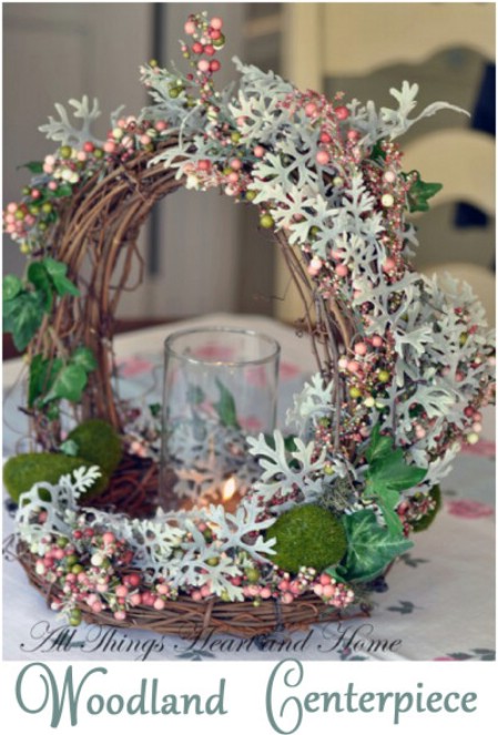 Woodland Centerpiece - 40 Beautiful DIY Easter Centerpieces to Dress Up Your Dinner Table