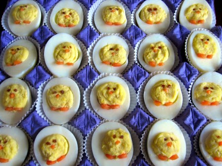 Deviled Egg Chicks - 100 Easy and Delicious Easter Treats and Desserts