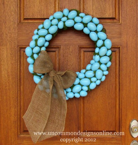 Robin’s Egg Wreath - 40 Creative DIY Easter Wreath Ideas to Beautify Your Home