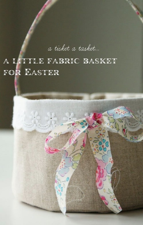 Homemade Fabric Easter Basket - 80 Fabulous Easter Decorations You Can Make Yourself