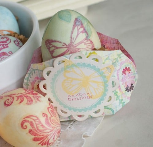 Stamped Easter Eggs - 80 Creative and Fun Easter Egg Decorating and Craft Ideas