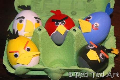 Angry Birds Easter Eggs - 80 Creative and Fun Easter Egg Decorating and Craft Ideas