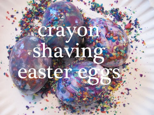 Crayon Shaving Easter Eggs - 80 Creative and Fun Easter Egg Decorating and Craft Ideas