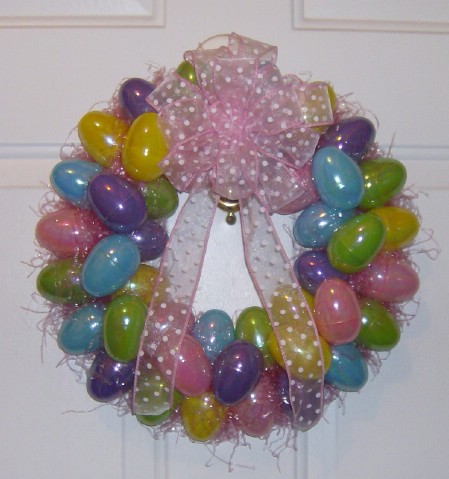 Easter Egg Wreath - 40 Creative DIY Easter Wreath Ideas to Beautify Your Home