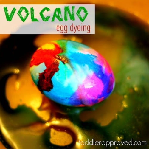 Volcano Dyed Easter Eggs - 80 Creative and Fun Easter Egg Decorating and Craft Ideas