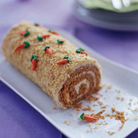 Carrot Patch Cake Roll - 100 Easy and Delicious Easter Treats and Desserts