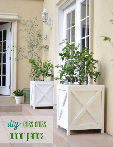 Build Rustic Criss-Cross Planters - 150 Remarkable Projects and Ideas to Improve Your Home's Curb Appeal