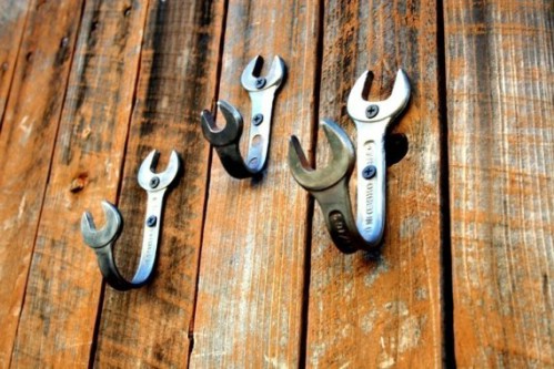 Wrench Wall Hooks - 15 Unusual and Creative Repurposed Wall Hooks