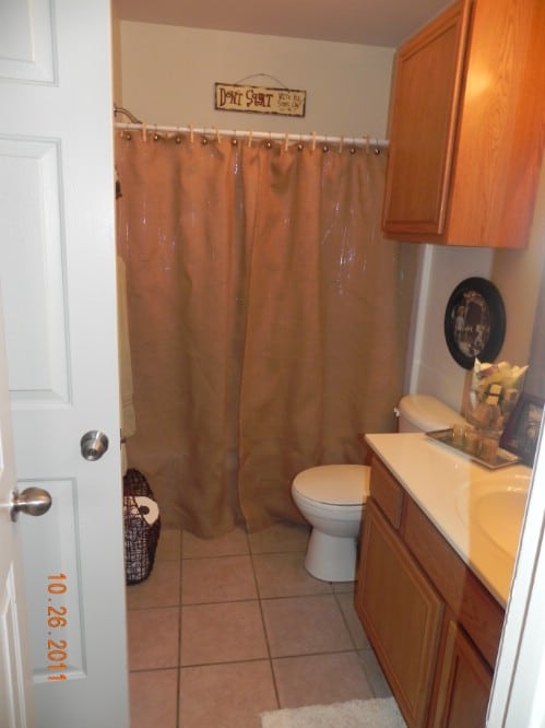 Burlap Shower Curtain