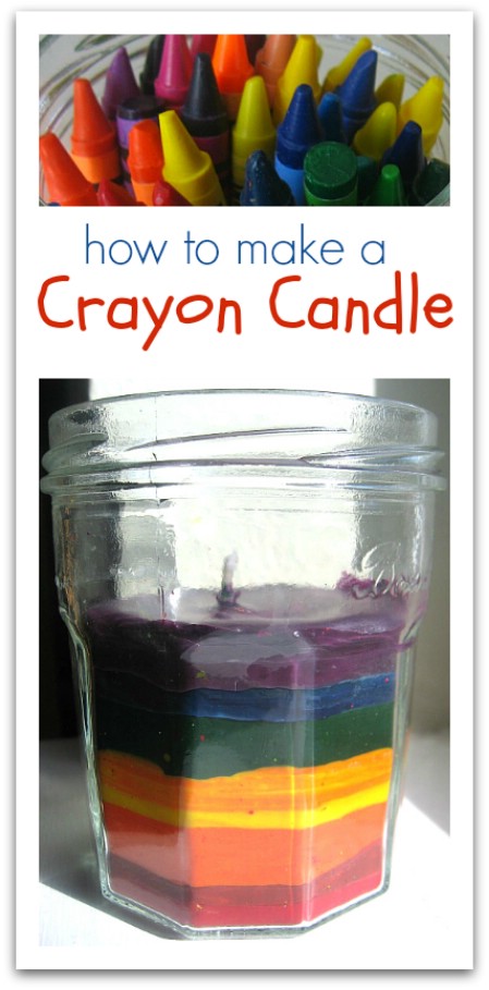 Turn Broken Crayons and Empty Jars Into Colorful Candles